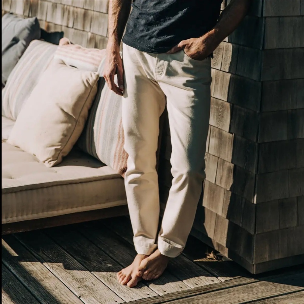 NWOT Taylor Stitch The Democratic Jean in Natural Organic Selvadge - 36